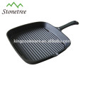 schwarze 23 cm gusseiserne Grillpfanne mit Induktion